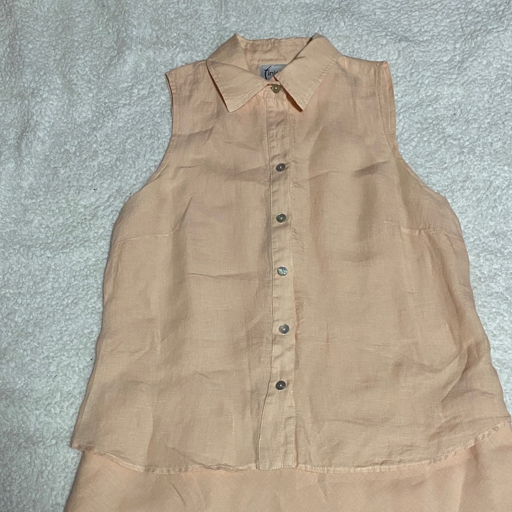 Finley women’s size small Sleeveless Peach Layered Dress women’s ¥ - Picture 3 of 13